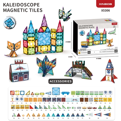 CPS351377 (GCC) Kaleidoscope Diamond-Patterned Colorful Window Magnets