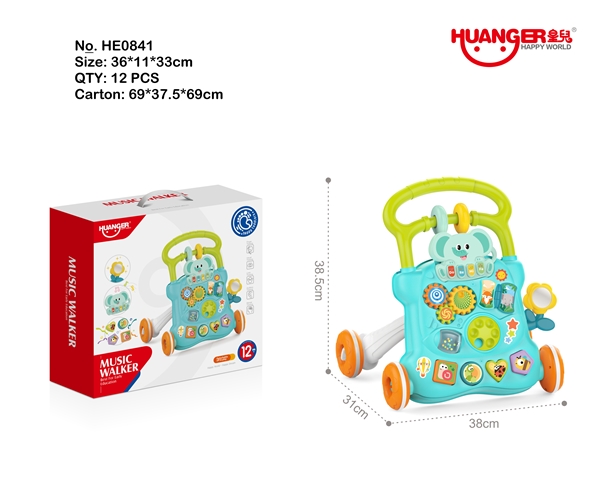 CPS341030 Elephant push walker (blue-green)