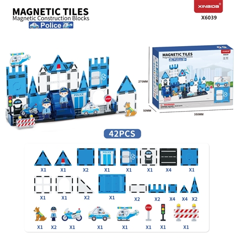 CPS351615 (GCC) Police Series Color Window Magnetic Tiles