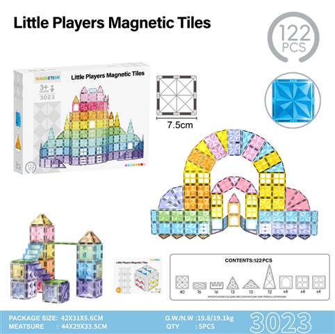 CPS351663 7.5 Magnetic Star-Diamond Blocks – 122 Pieces