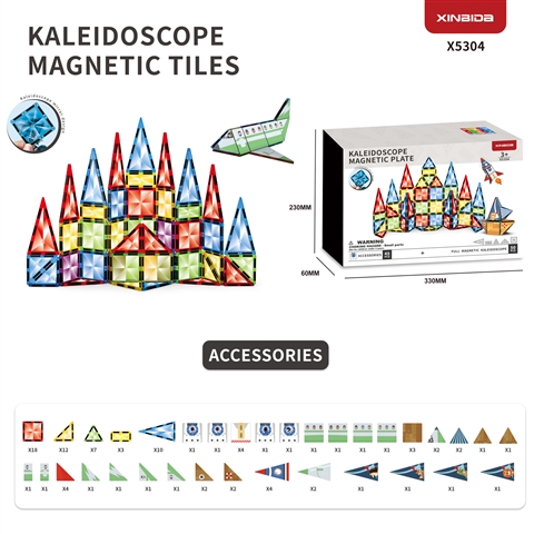 CPS351378 (GCC) Kaleidoscope Diamond-Patterned Colorful Window Magnets