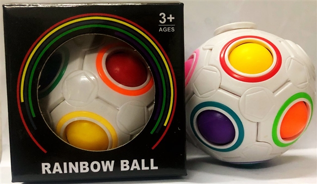 12-Hole Rainbow Stress-Relief Spinning Ball image