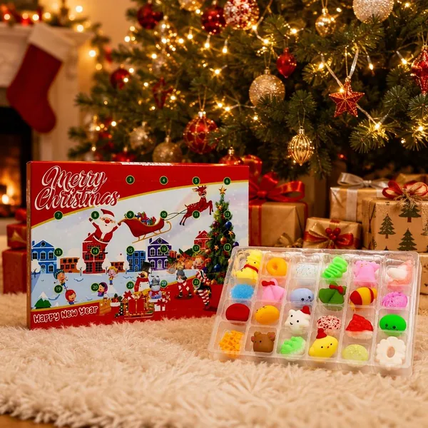 2026 Christmas Countdown Calendar Squeeze Toy Stress-Relief Blind Box
