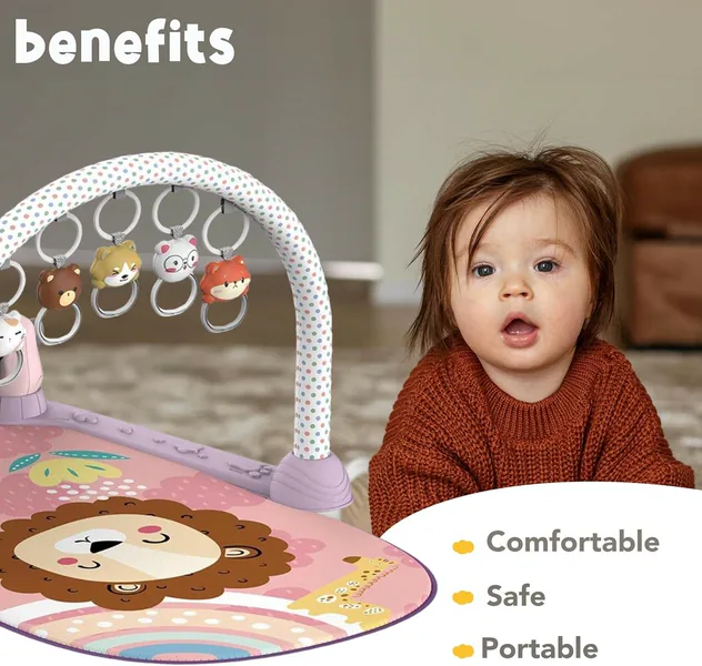 NEW Tummy Time Musical Lion Baby Gym Play Mat Activity Cente