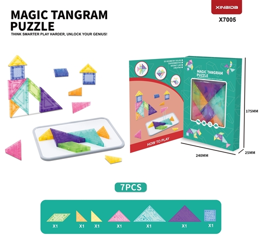 Tangram Magnético Estándar – Set de Construcción Mayoreo | MOQ 144 · producto para bebé al mayoreo