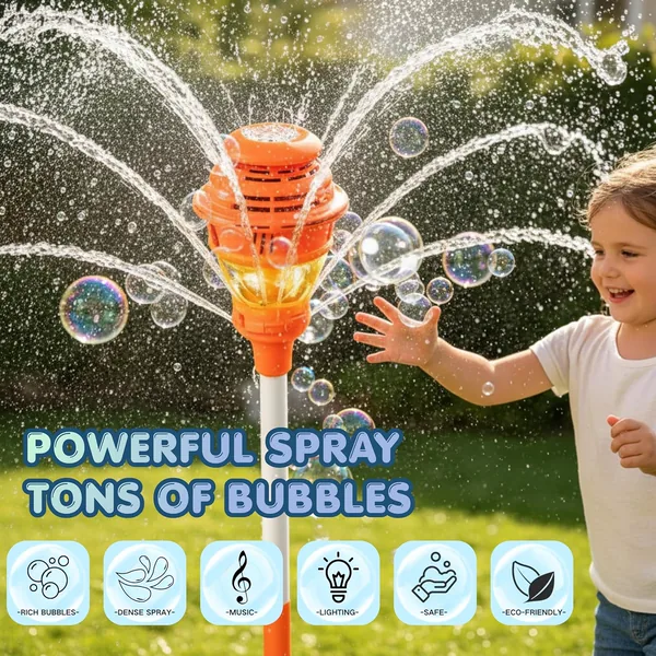 Máquina 2 en 1 de burbujas y rociador de agua con batería recargable (incluye batería) - MimoLudo · imagen de producto