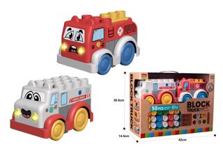 Set de Bloques de Construcción Vehículo de Emergencia 50 Piezas – Material de Paja de Trigo y Cebada · imagen de producto