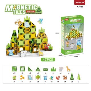 Animal Series Mini Magnetic Tiles – Set de Construcción con Pintura DIY para Mayoreo · imagen de producto