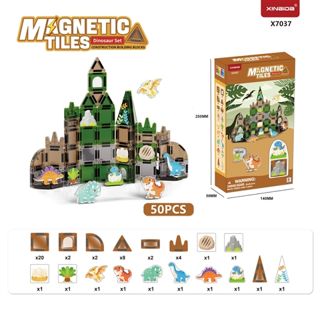 Mini Imanes Serie Dinosaurio – 108 piezas por mayoreo, juego magnético 3 en 1 con construcción, pintura y luz · imagen de producto
