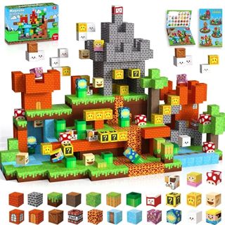 Set de Bloques Magnéticos MimoLudo – 32 Piezas para Construcción Libre, Juego de Rol y Aprendizaje Temprano (Mayoreo) · imagen de producto